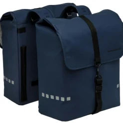 Fietstassen-New Looxs Odense Double fietstas 39 liter dark blue