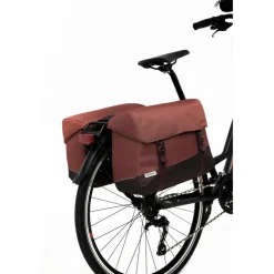 New Looxs  Oslo Joli Double fietstas 37 liter burgundy rust< Fietstassen