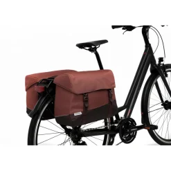 New Looxs  Oslo Joli Double fietstas 37 liter burgundy rust< Fietstassen