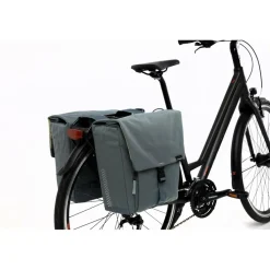Fietstassen-New Looxs  Tulum Double fietstas 32 liter grey green