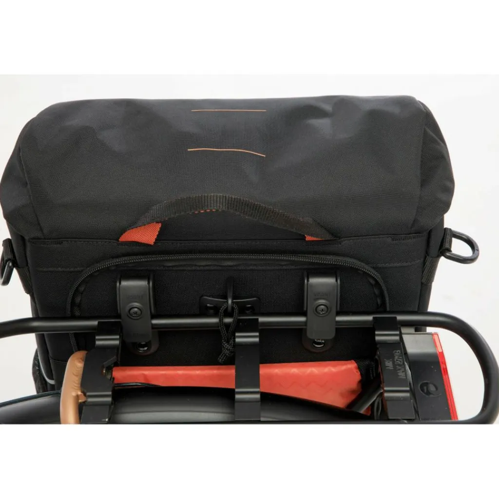 New Looxs Vigo Single fietstas 20 liter black orange< Fietstassen