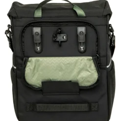 New Looxs Vigo Single fietstas 20 liter black green< Fietstassen