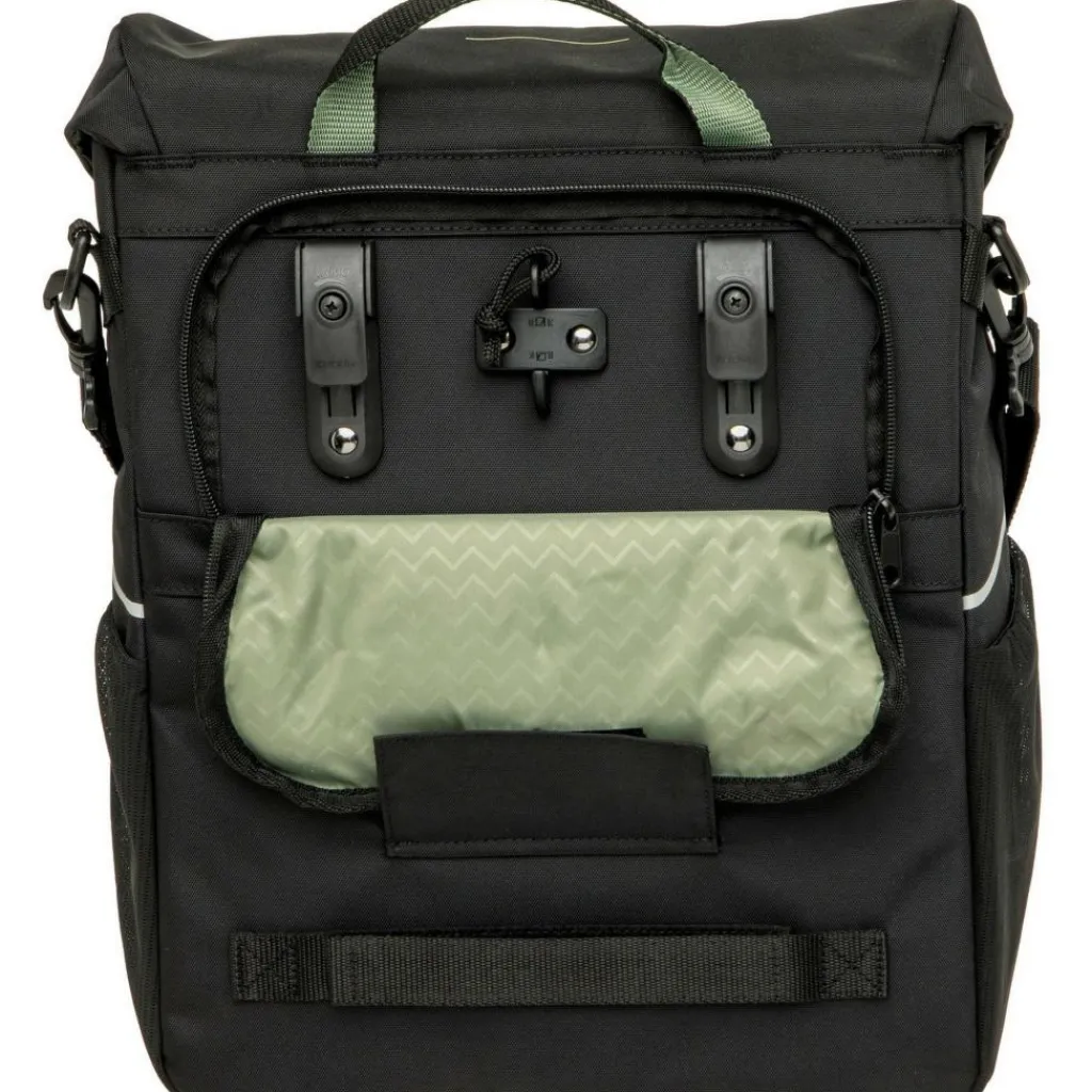 New Looxs Vigo Single fietstas 20 liter black green< Fietstassen