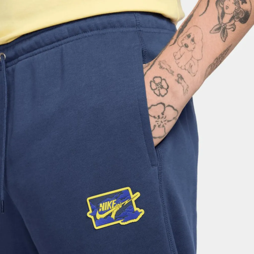 Broeken-Nike Club FT Bolt joggingbroek heren midnight navy lightening