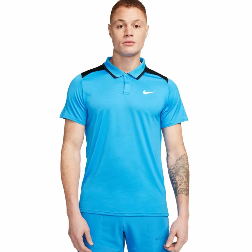 Nike Court Advantage tennispolo heren photo blue< Tenniskleding