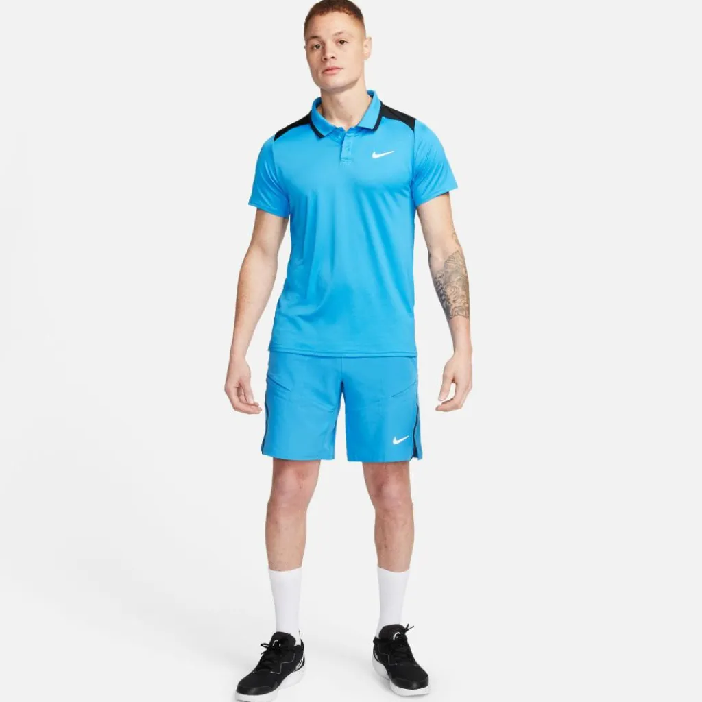 Nike Court Advantage tennispolo heren photo blue< Tenniskleding