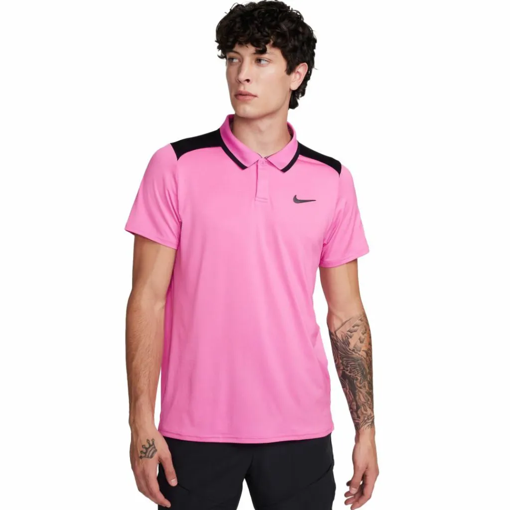 Nike Court Advantage tennispolo heren playful pink< Tenniskleding
