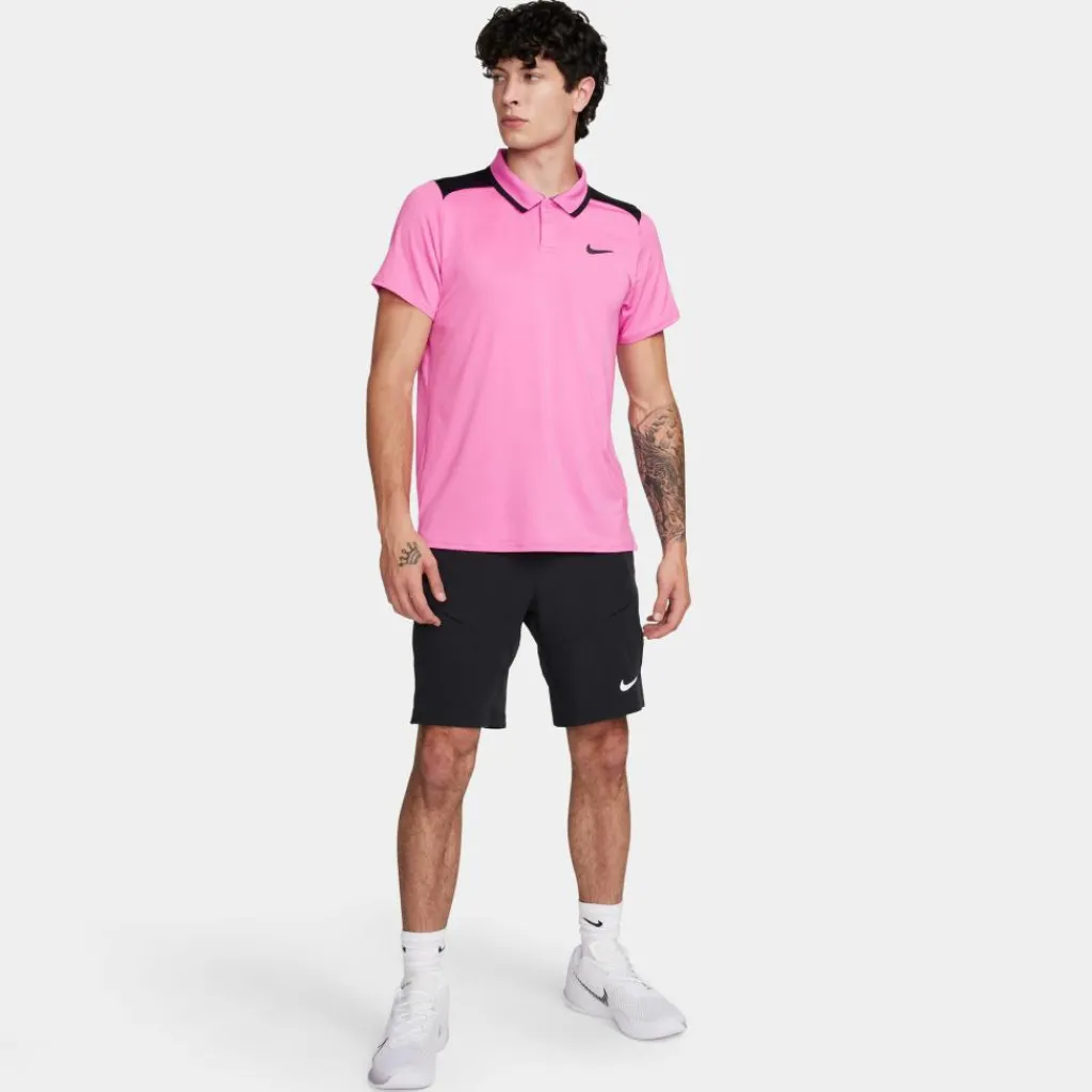 Nike Court Advantage tennispolo heren playful pink< Tenniskleding