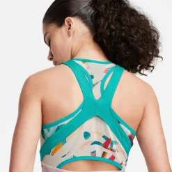 Nike Court Dri-FIT Slam tennisjurk dames white coconut milk teal nebula black< Tenniskleding