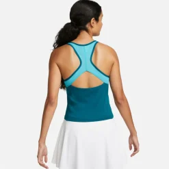 Nike Court Dri-FIT Slam tennis tanktop dames geode teal teal nebula white< Tenniskleding
