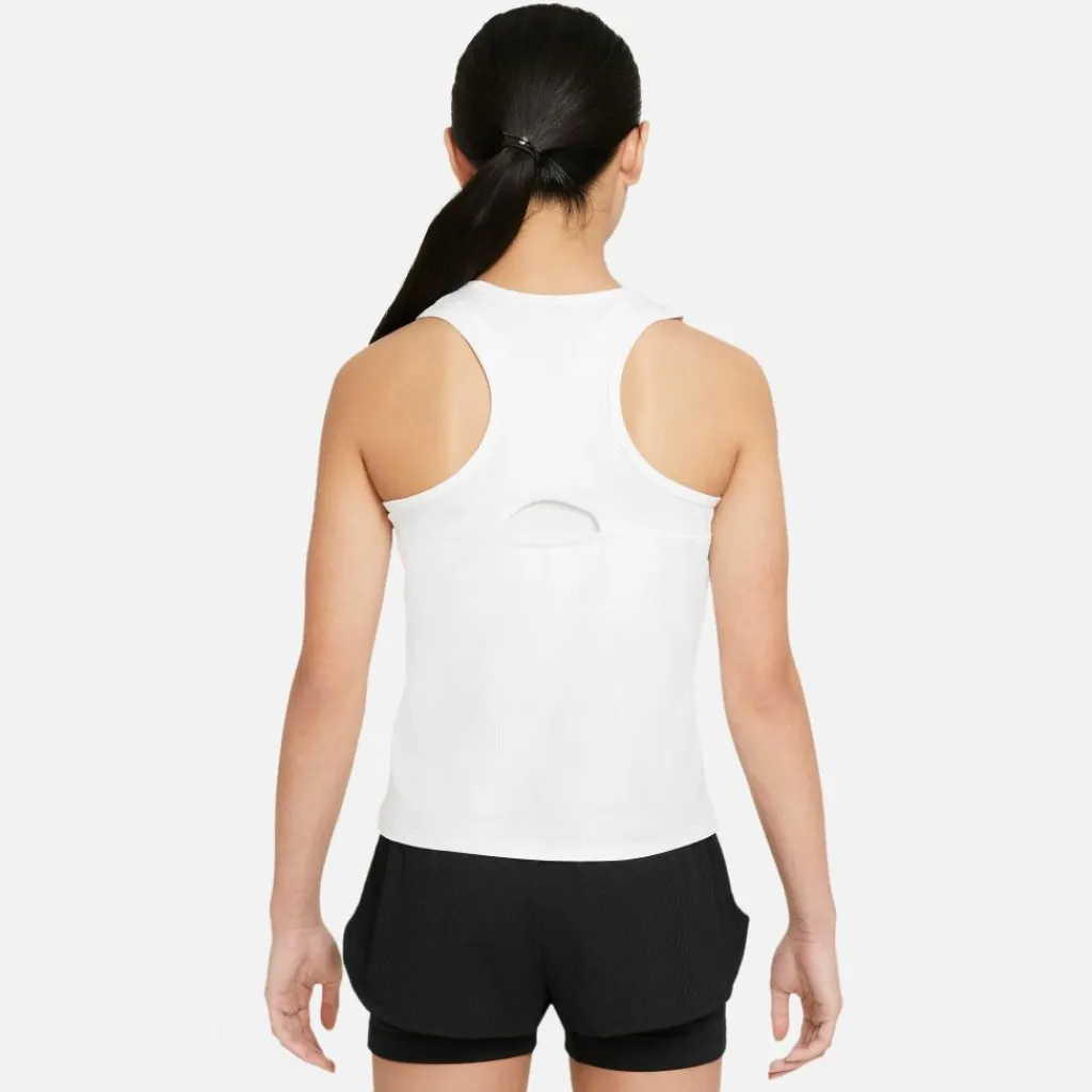 Tenniskleding-Nike Court Dri-FIT Victory tanktop junior white