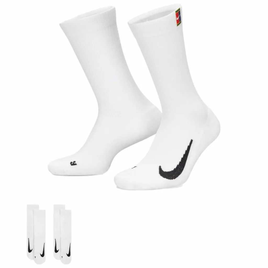 Nike Court Multiplier Cushioned tennissokken heren white< Tenniskleding