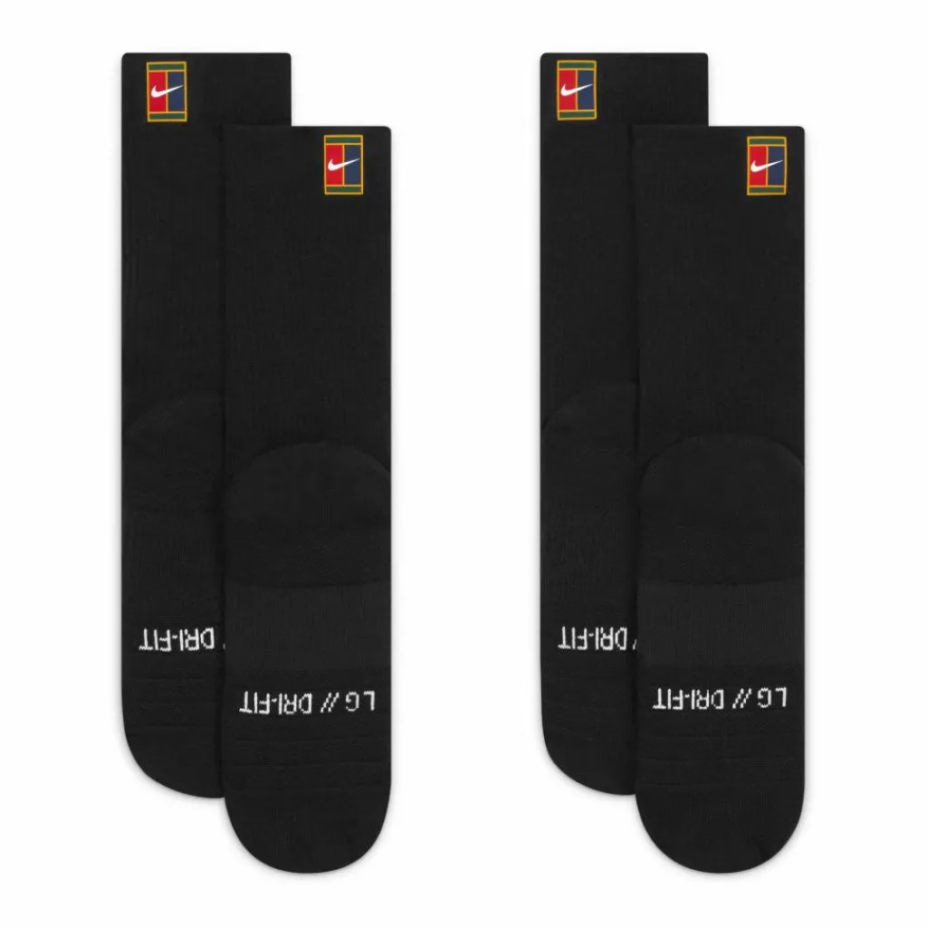 Tenniskleding-Nike Court Multiplier Cushioned tennissokken heren black