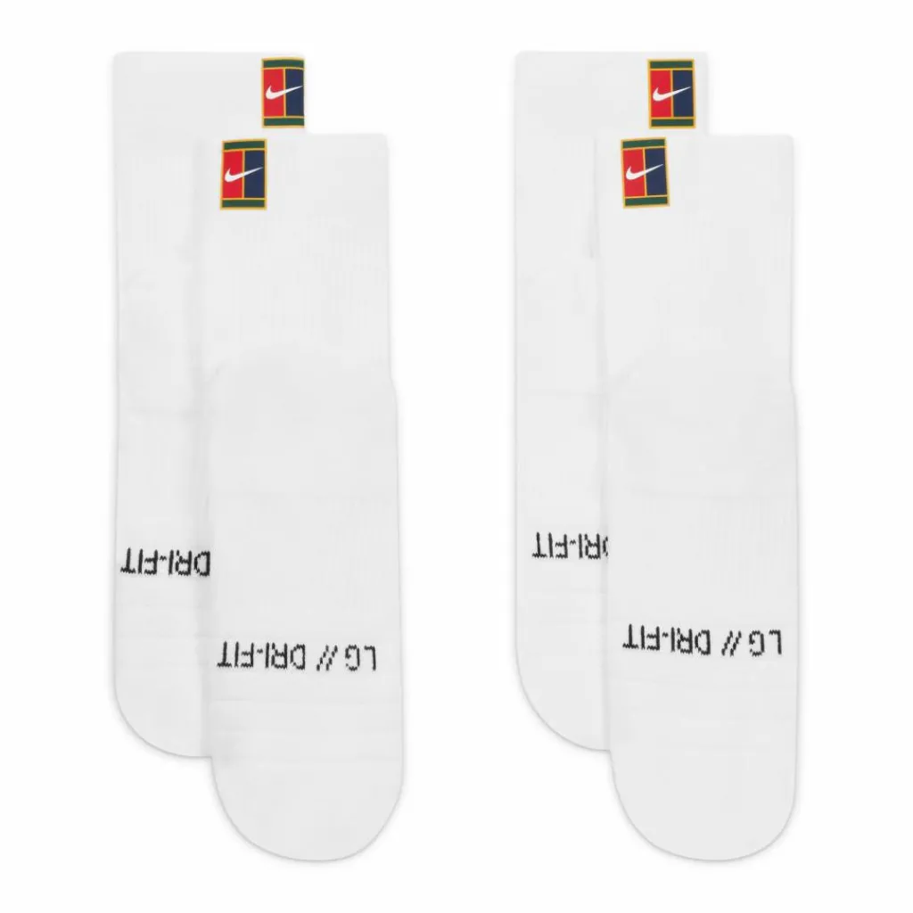 Nike Court Multiplier Max tennissokken heren 2-pack white< Tenniskleding