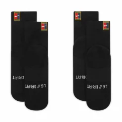 Tenniskleding-Nike Court Multiplier Max tennissokken heren 2-pack black