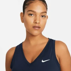 Nike Court Victory tennis tanktop dames obsidian white< Tenniskleding