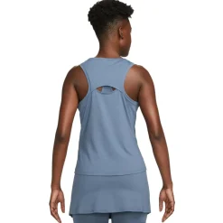 Tenniskleding-Nike Court Victory tennis tanktop dames diffused blue white