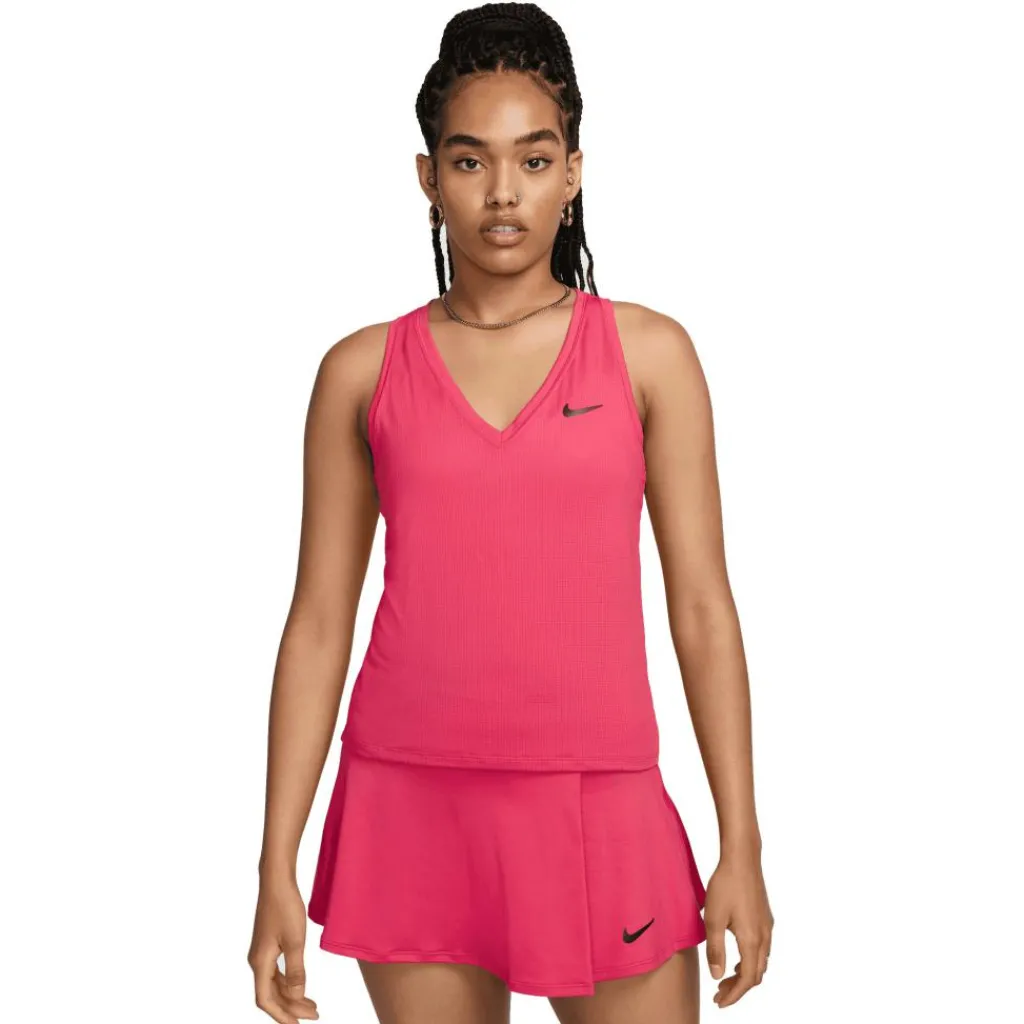 Nike Court Victory tennis tanktop dames aster pink black< Tenniskleding