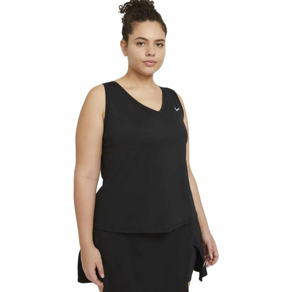 Nike Court Victory tennis tanktop dames black white< Tenniskleding