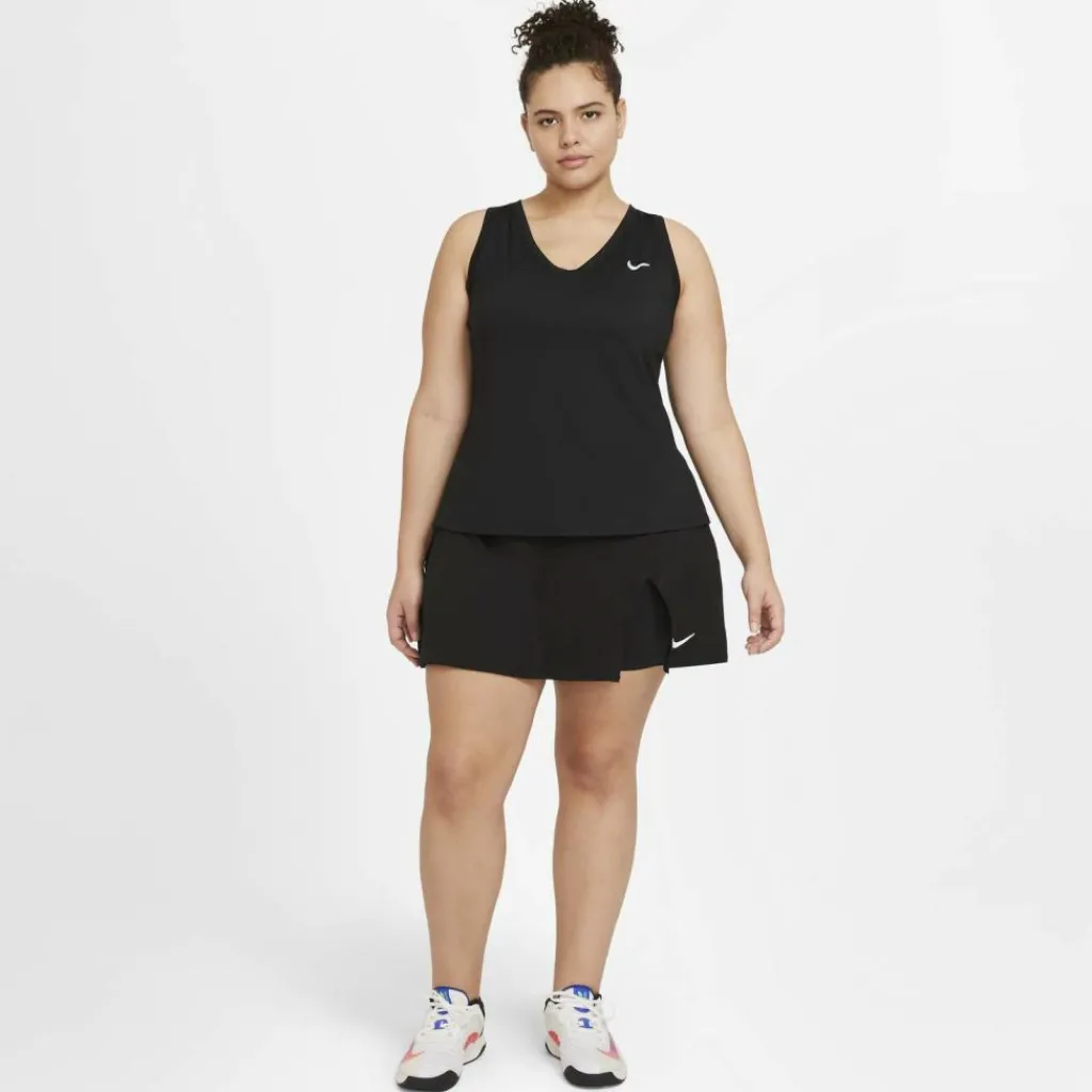Nike Court Victory tennis tanktop dames black white< Tenniskleding