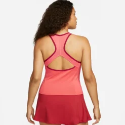 Nike Dri-FIT Slam tennis tanktop dames ember glow noble red white< Tenniskleding