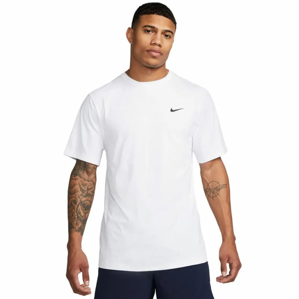 Sportshirt-Nike Dri-FIT UV Hyverse shirt heren white black
