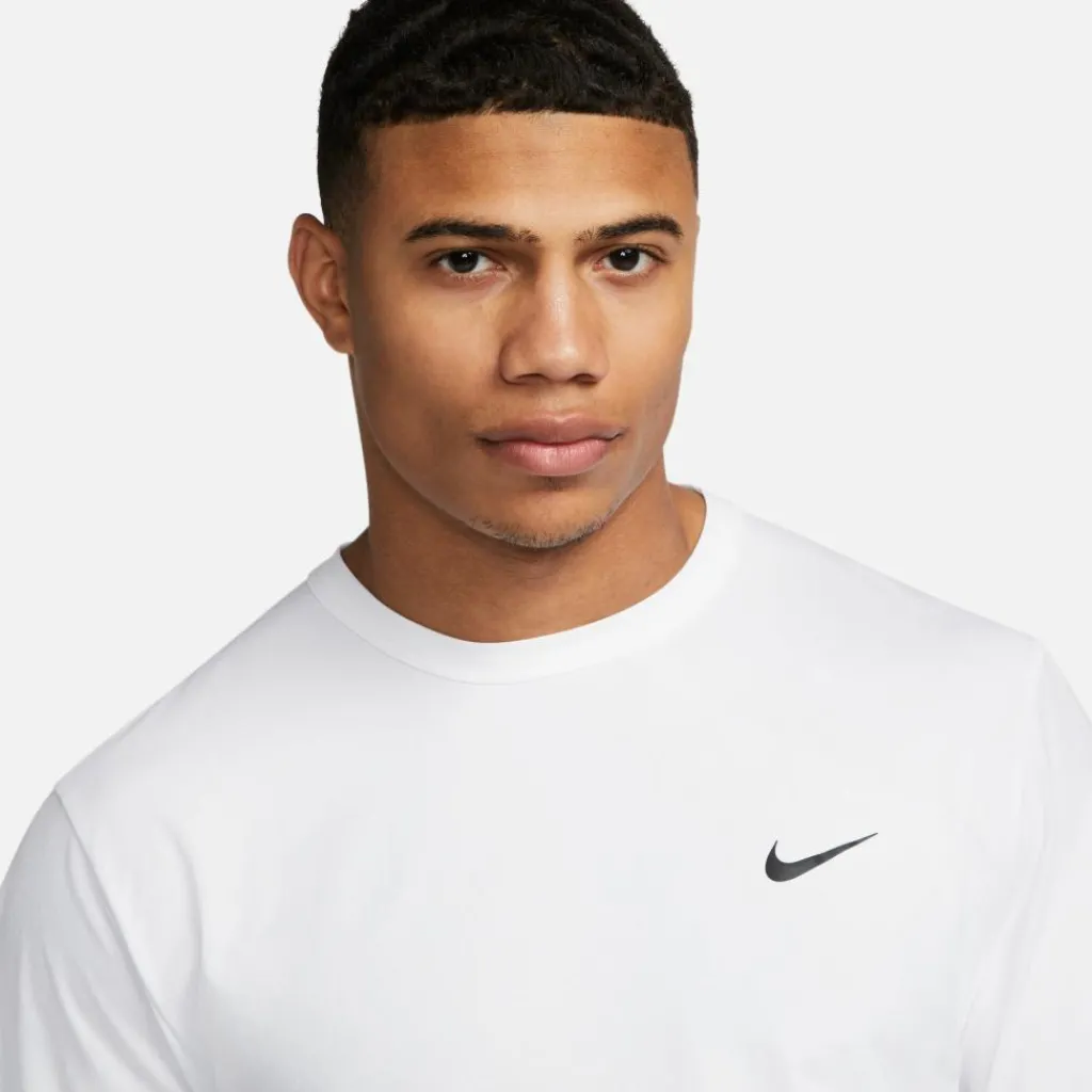 Sportshirt-Nike Dri-FIT UV Hyverse shirt heren white black