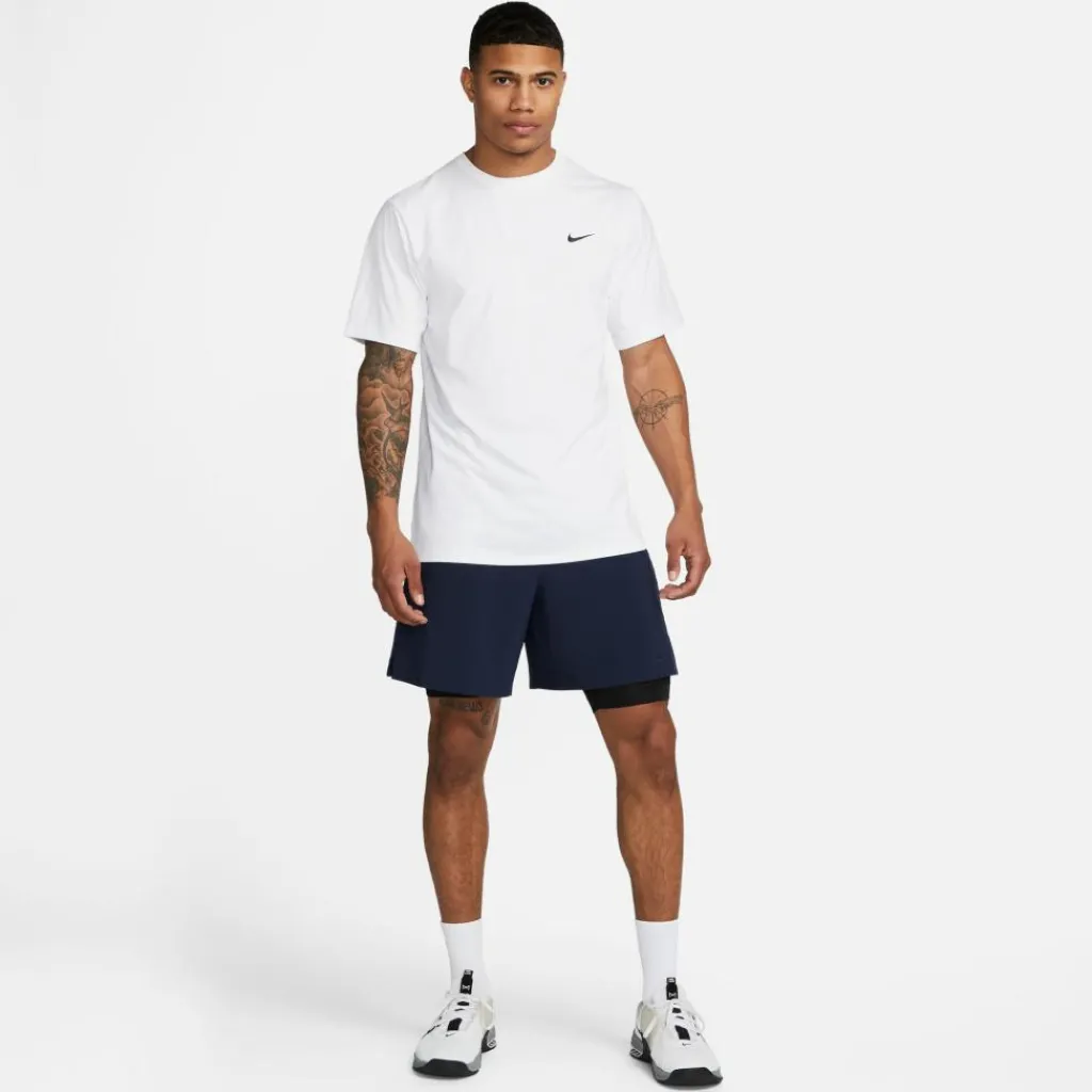 Sportshirt-Nike Dri-FIT UV Hyverse shirt heren white black