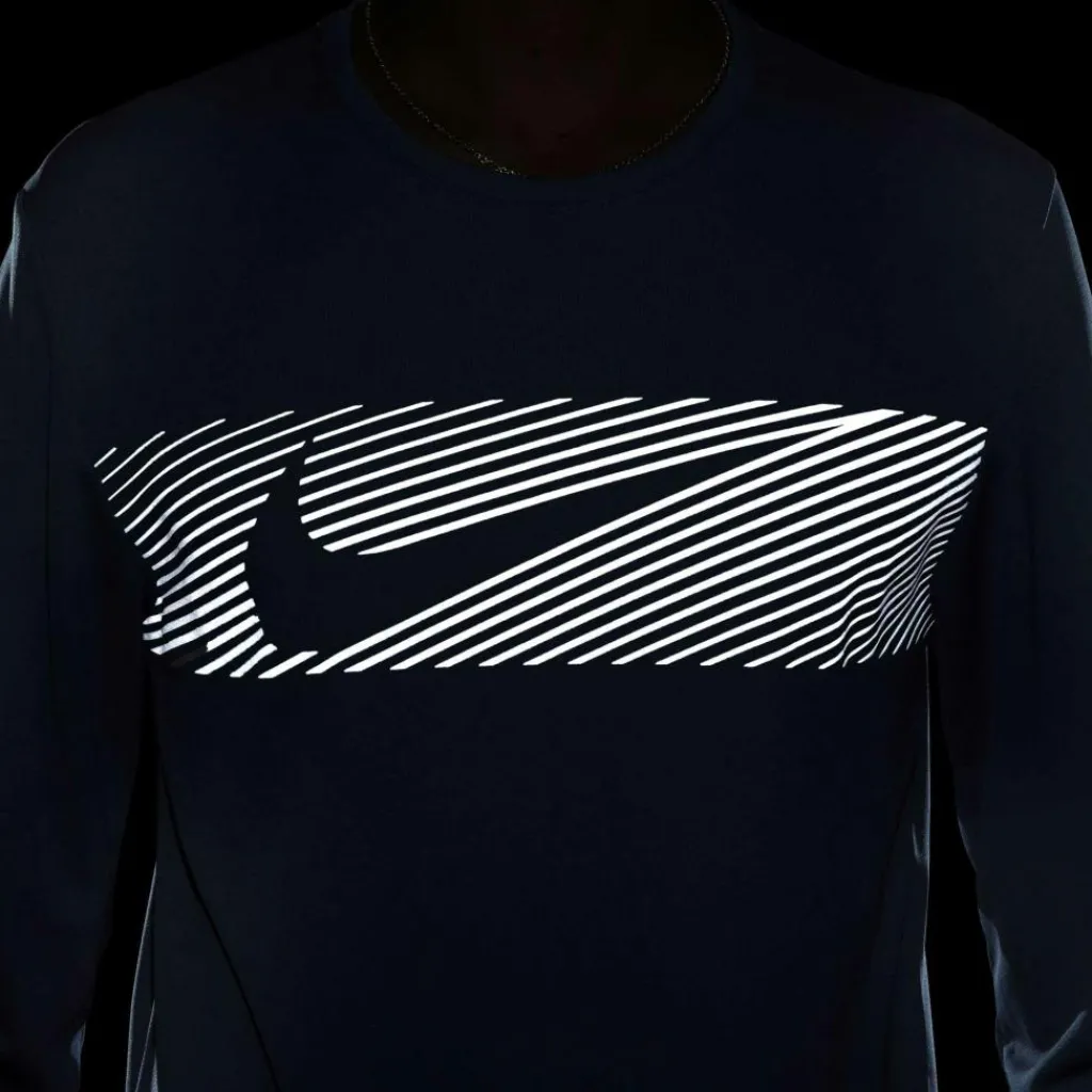 Hardloopkleding-Nike Miler Flash Dri-FIT hardloopshirt heren court blue reflective silver