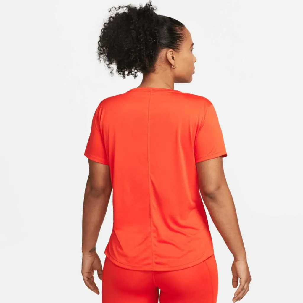 Nike One Dri-FIT Swoosh hardloopshirt dames red< Hardloopkleding