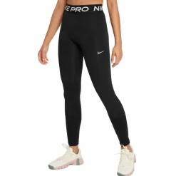 Sportbroek-Nike  Pro Dri-FIT sportlegging junior black white