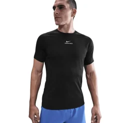 Nike Pro shirt heren black white< Sportshirt