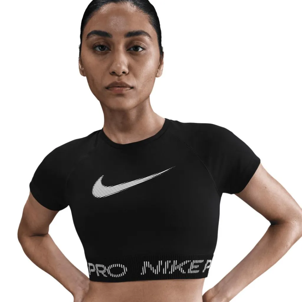 Sportshirt-Nike Pro SS shirt dames black white white