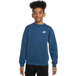 Truien & Vesten-Nike Sportswear Club Fleece sweater junior court blue white