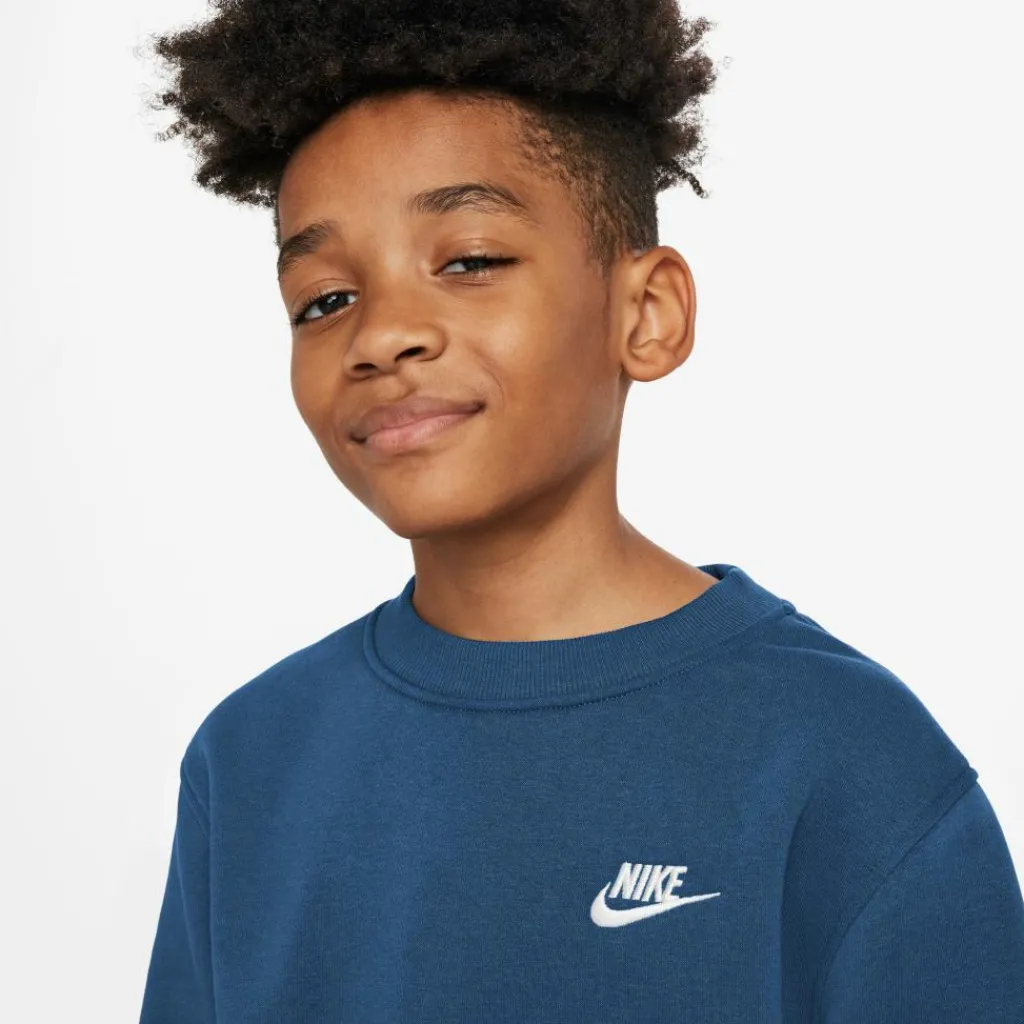 Truien & Vesten-Nike Sportswear Club Fleece sweater junior court blue white