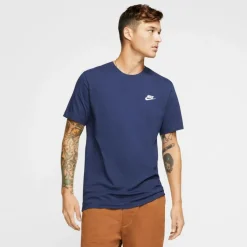 Shirts, Polo's & Blouses-Nike Sportswear Club shirt heren midnight navy white