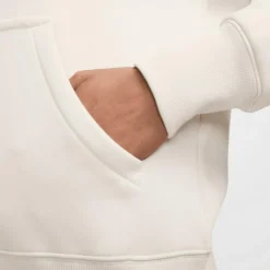 Nike Sportswear Phoenix Fleece Logo hoodie dames light  orewood brown white armor< Truien & Vesten