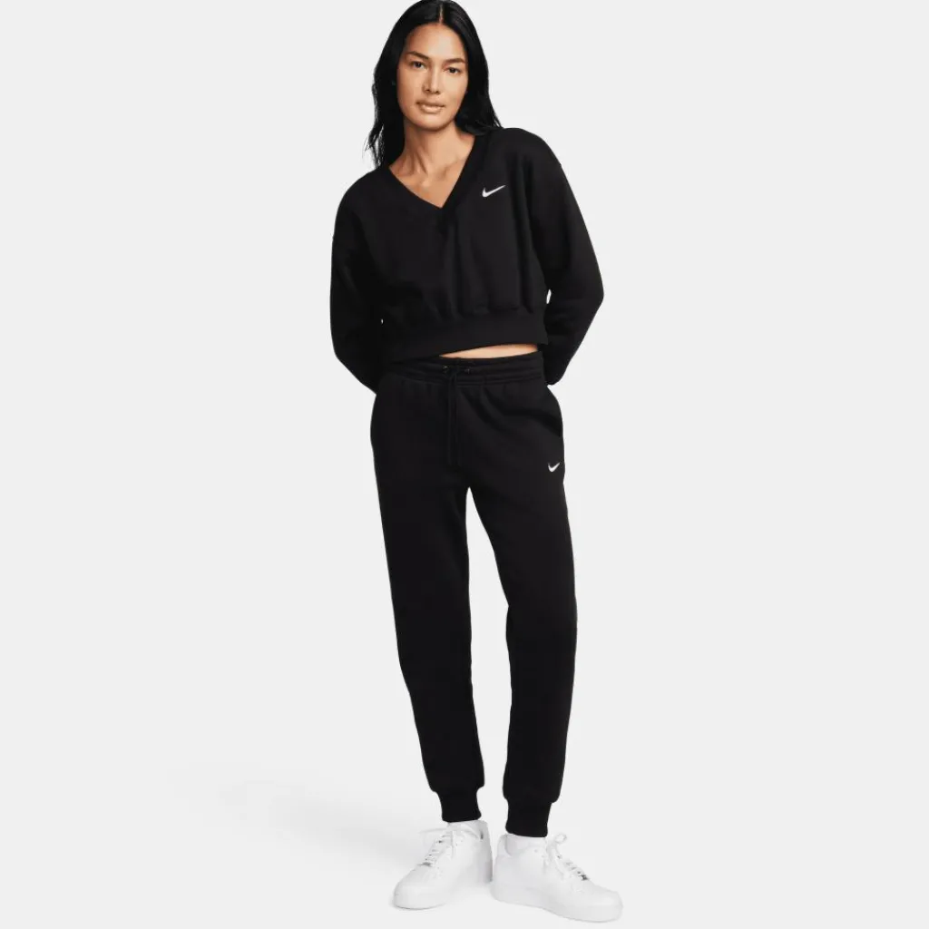 Broeken-Nike Sportswear Phoenix Fleece joggingbroek dames black sail