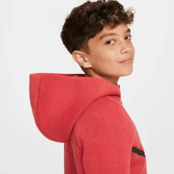 Truien & Vesten-Nike Sportswear Tech Fleece vest junior light university red heather black