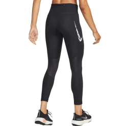 Nike Swoosh Fast hardloopbroek dames black white< Hardloopkleding