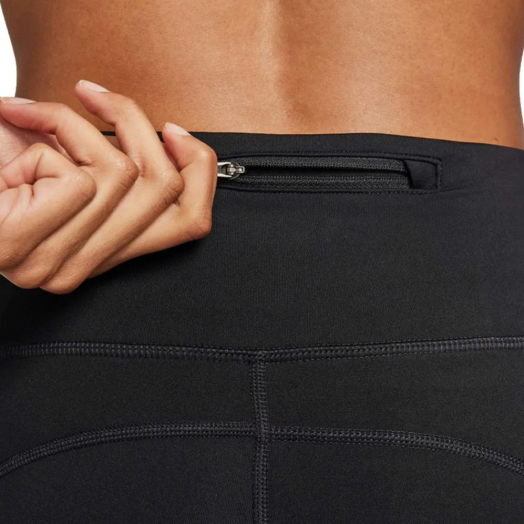 Nike Swoosh Fast hardloopbroek dames black white< Hardloopkleding