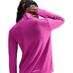 Nike Swoosh hardloopshirt dames hot fuchsia light wild mango< Hardloopkleding