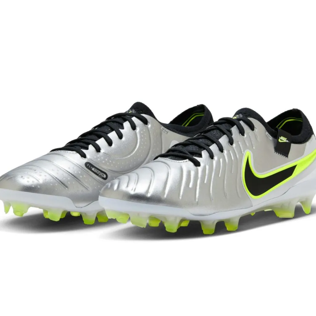 Voetbalschoenen-Nike Tiempo Legend 10 Elite FG voetbalschoenen heren metallic silcer volt black