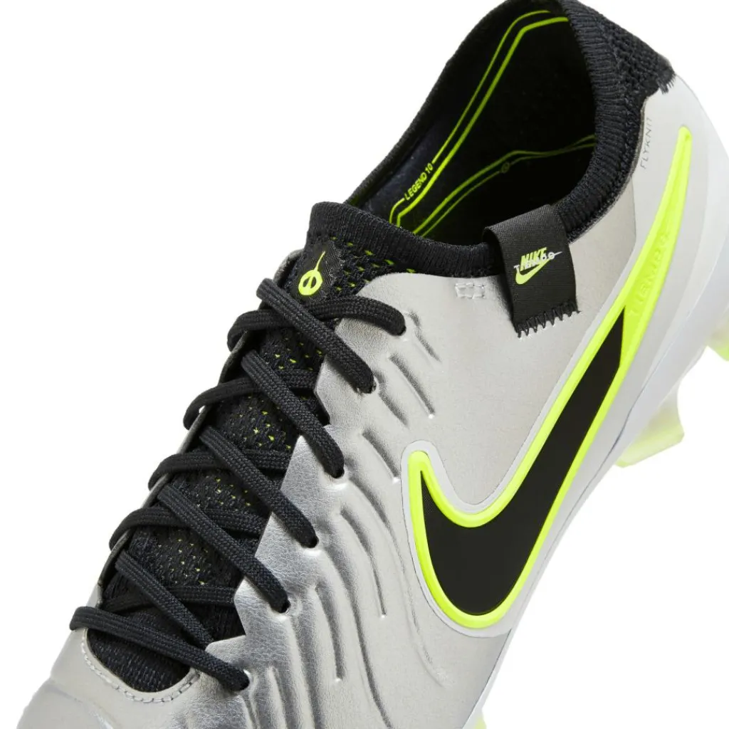 Voetbalschoenen-Nike Tiempo Legend 10 Elite FG voetbalschoenen heren metallic silcer volt black