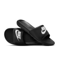 Badslippers|Slippers-Nike Victori One slippers heren black white