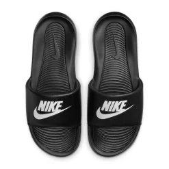 Badslippers|Slippers-Nike Victori One slippers heren black white