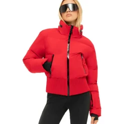 NIKKIE Geneva winterjas dames racing red< Ski Jassen|Wintersport