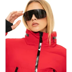 NIKKIE Geneva winterjas dames racing red< Ski Jassen|Wintersport