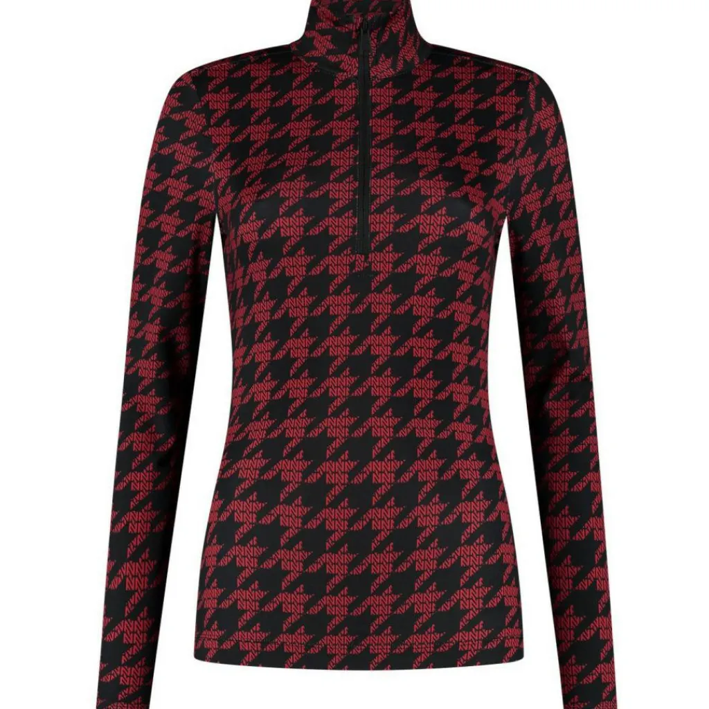 NIKKIE Geo Logo skipully dames red< Skipullies|Wintersport