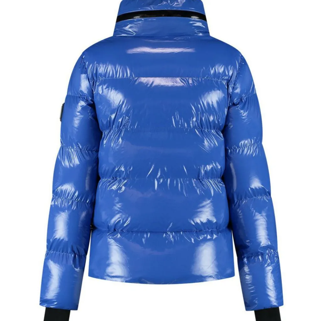 Ski Jassen|Wintersport-NIKKIE Gstaad Laquer winterjas dames dazzling blue
